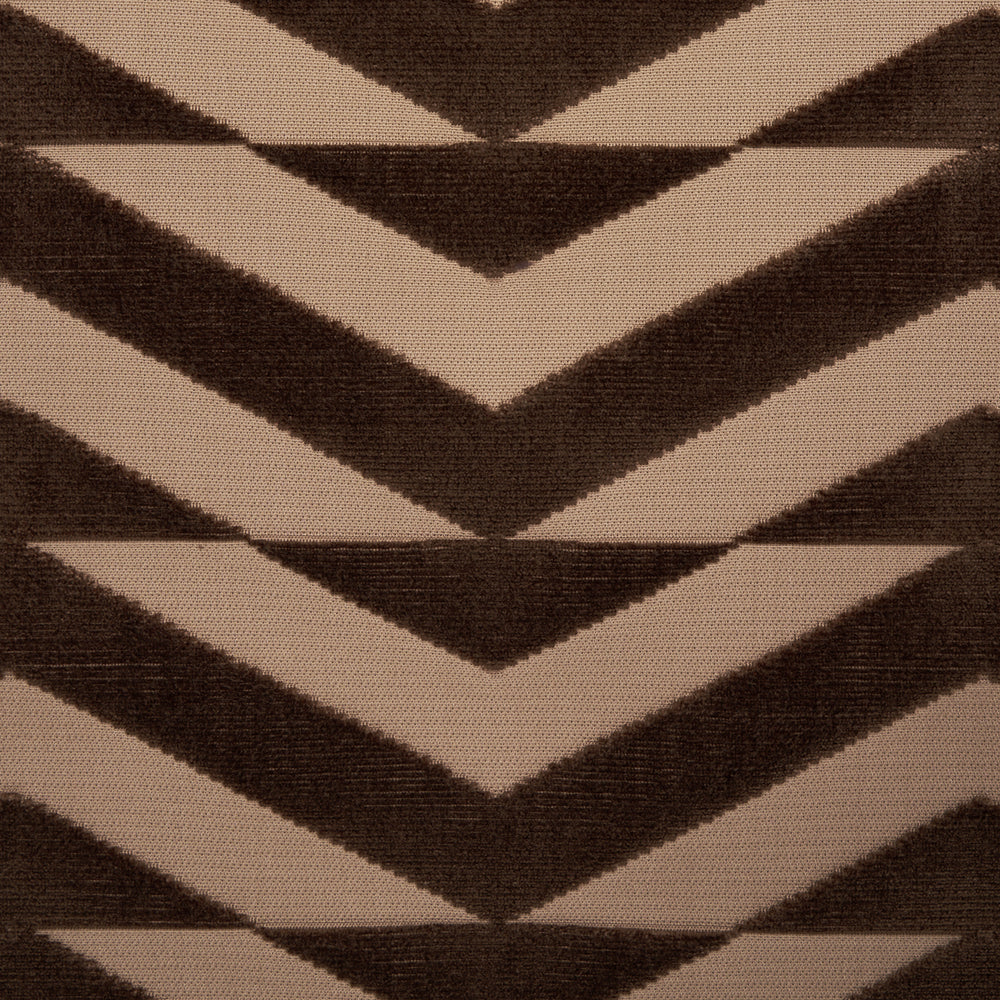 VELLUTO TAGLIO CHEVRON ROTTO | MARRONE SU CAMMELLO