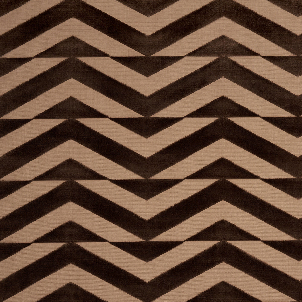VELLUTO TAGLIO CHEVRON ROTTO | MARRONE SU CAMMELLO