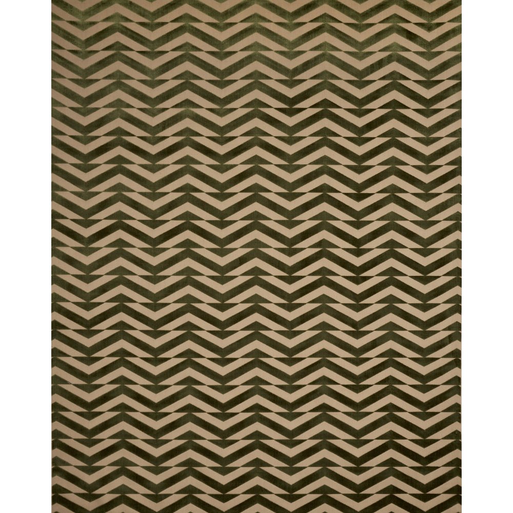 BROKEN CHEVRON CUT VELVET | Olive On Khaki