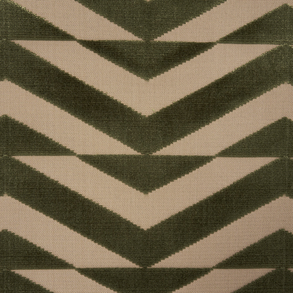 BROKEN CHEVRON CUT VELVET | Olive On Khaki