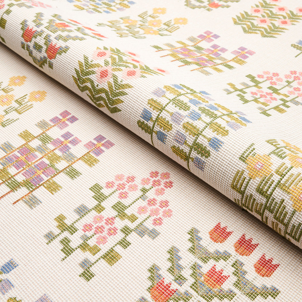 ARAZZO FLOREALE ANNIKA | MULTI SU AVORIO