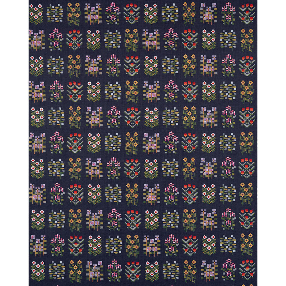 ARAZZO FLOREALE ANNIKA | MULTI SUL BLU MARINO
