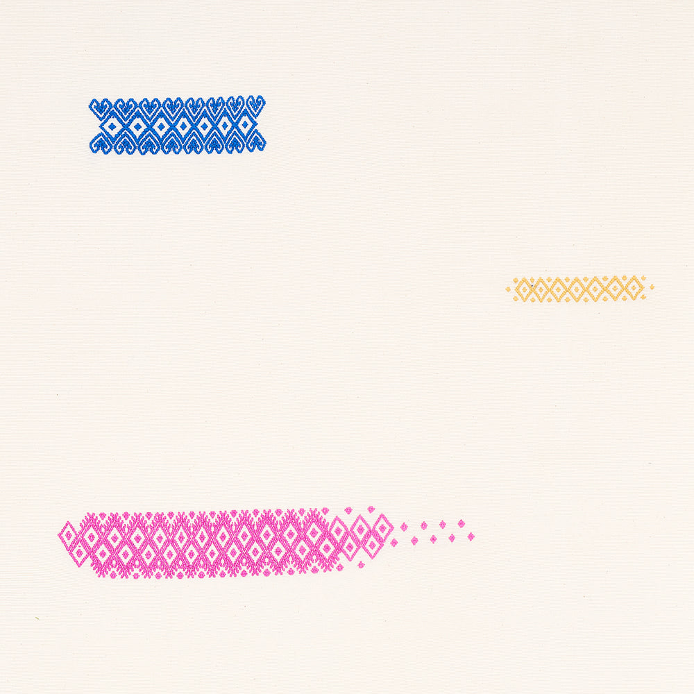 PANNELLO TESSUTO A MANO BALAMIL | MULTI SU AVORIO