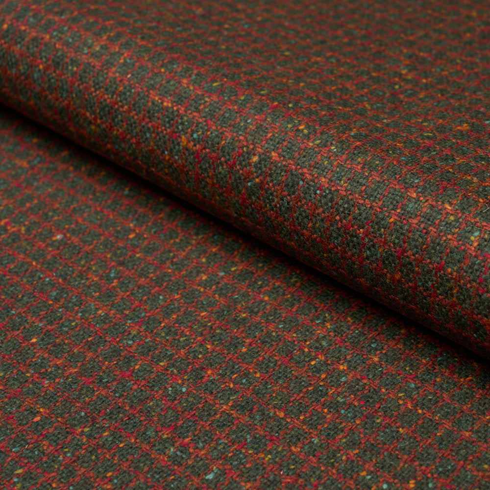 HUDSON WOOL CHECK | Forest Green