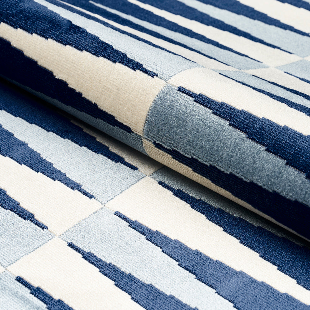 VELLUTO TAGLIO BACKGAMMON | BLU