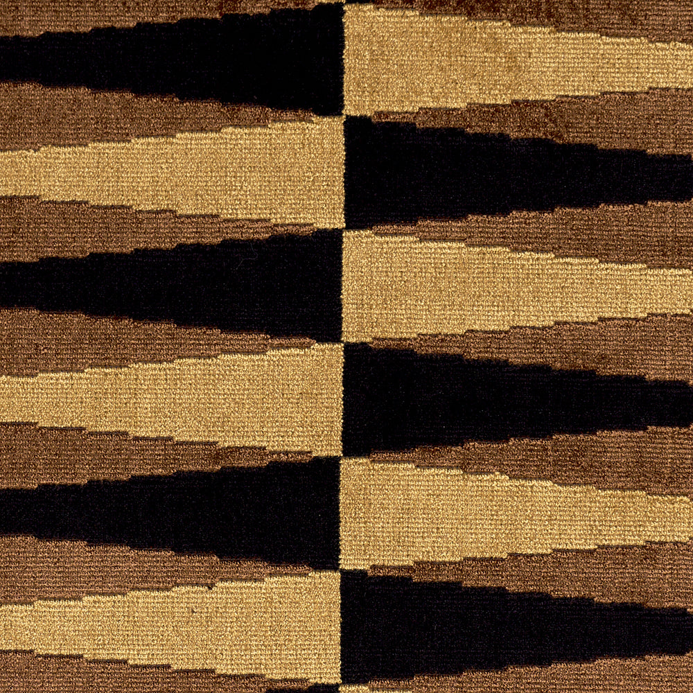 BACKGAMMON CUT VELVET | Ochre