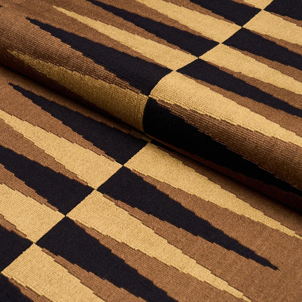 BACKGAMMON CUT VELVET | Ochre