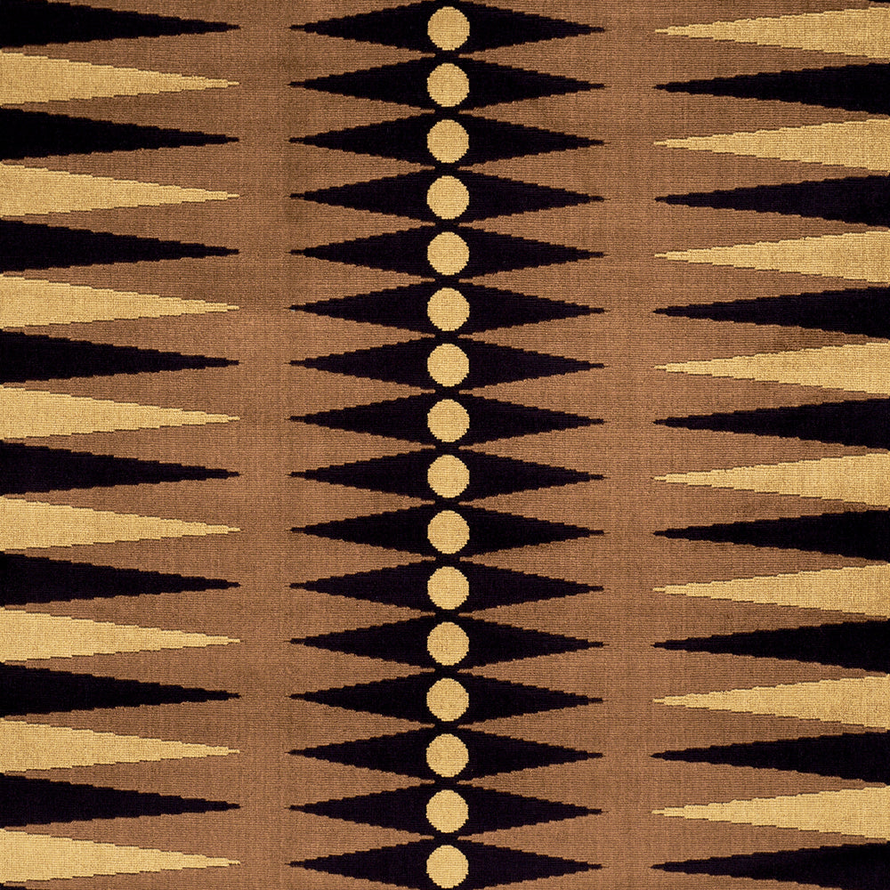 BACKGAMMON CUT VELVET | Ochre
