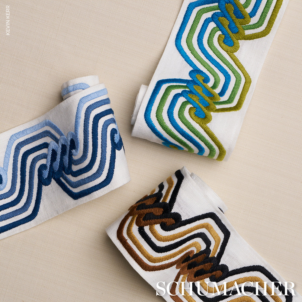 NASTRO RICAMATO THE TWIST | BLU