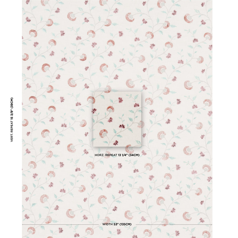 RICAMO IYLA | ROSA E NATURALE