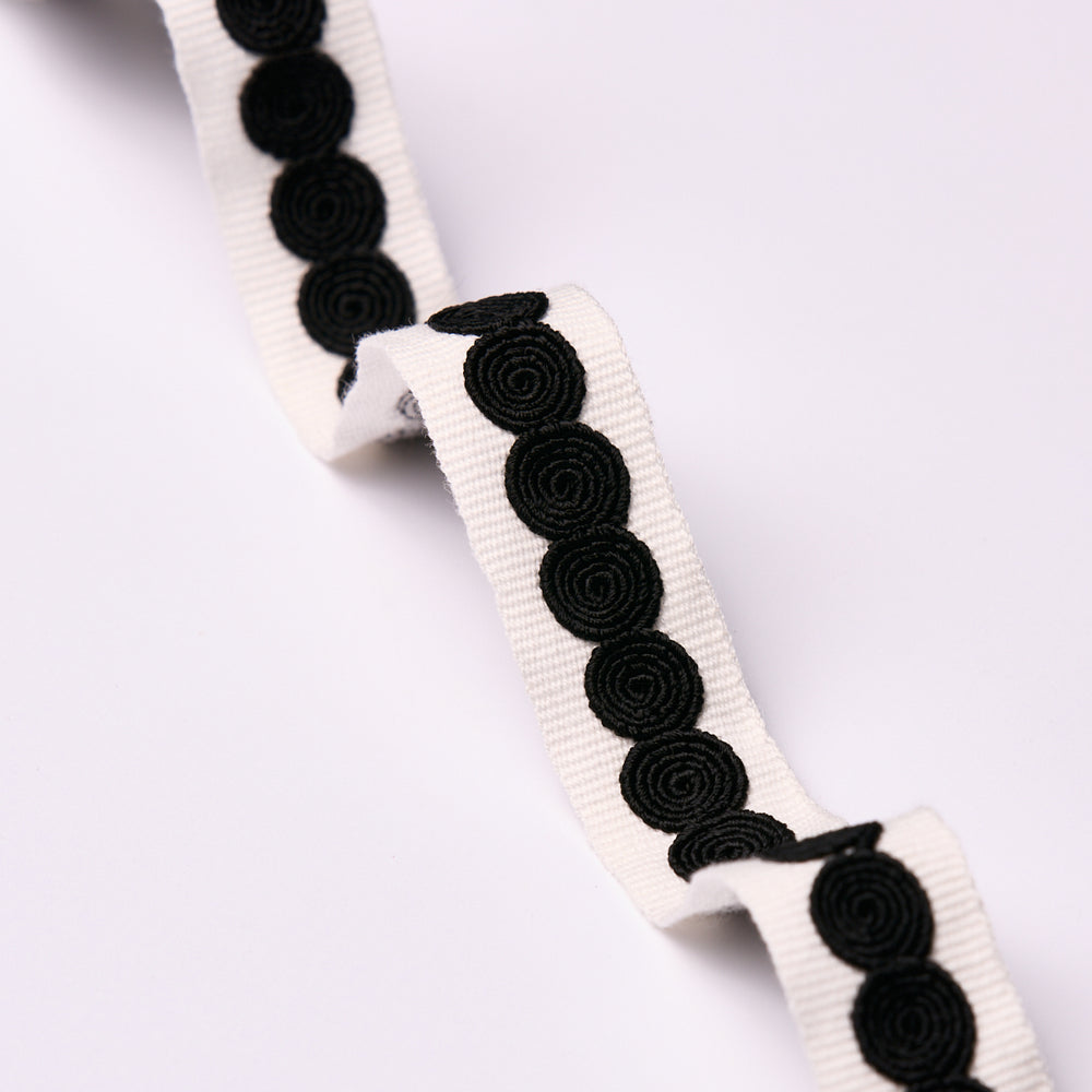 CASTILLE TAPE NARROW | Black On Ivory