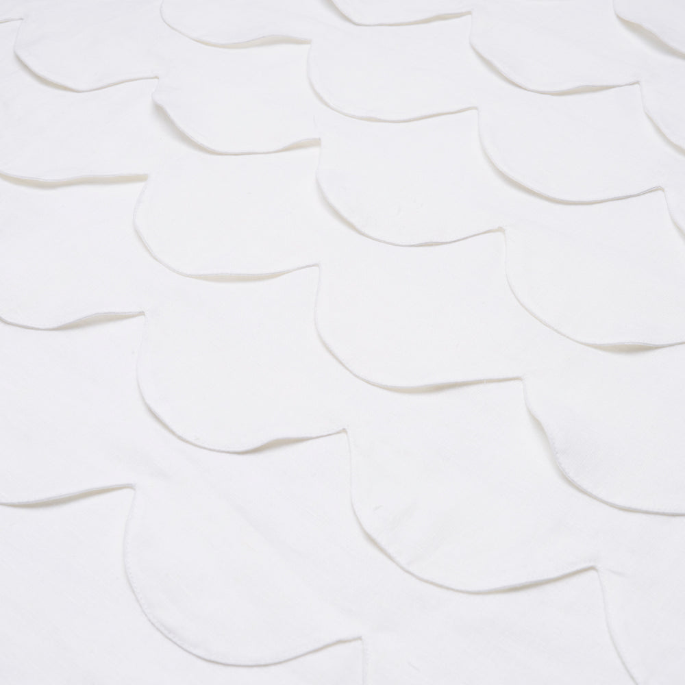PREP SCHOOL HAND PIECED SCALLOP | White