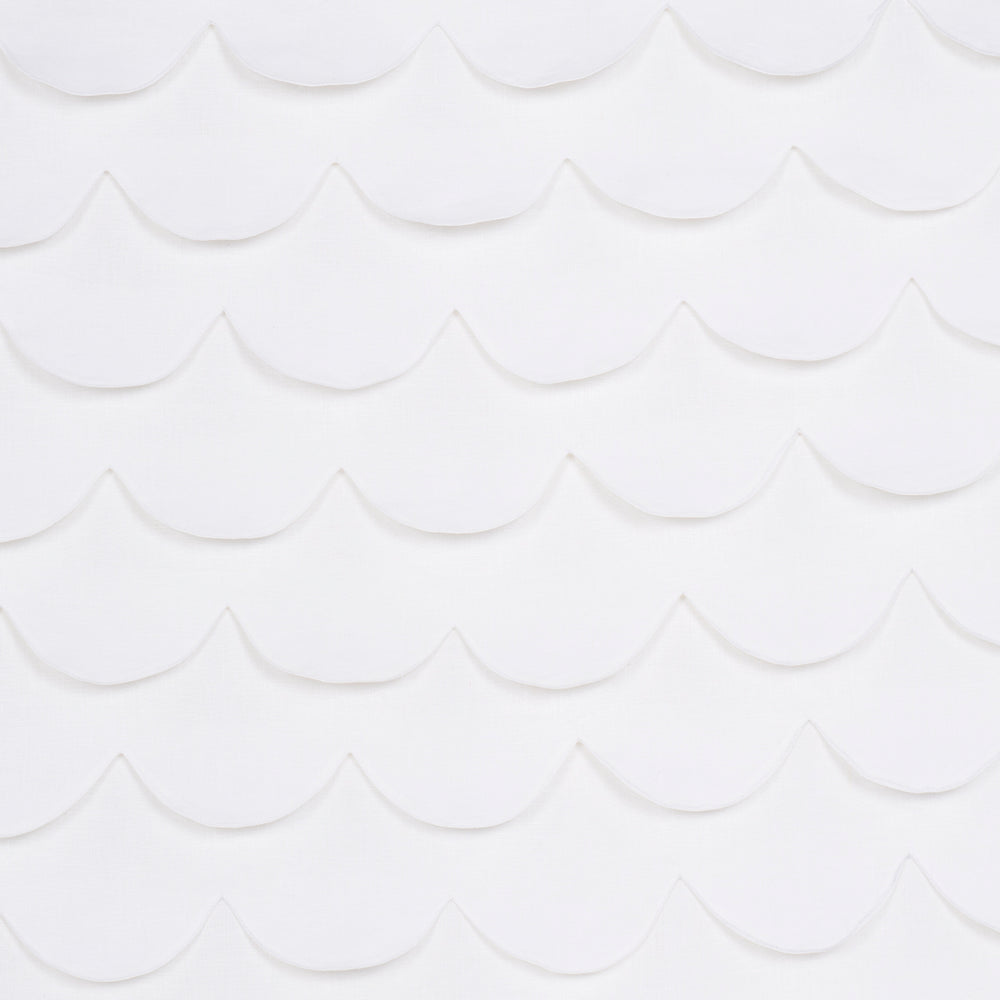 PREP SCHOOL HAND PIECED SCALLOP | White
