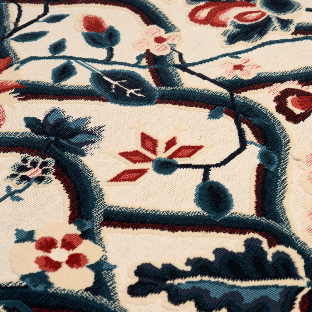 JACOBEAN GARDEN VELVET | Cinnabar & Peacock