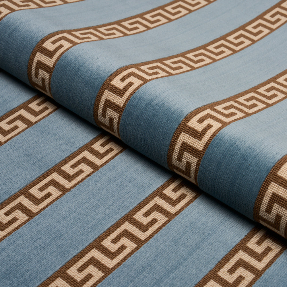 DARIUS VELVET STRIPE | Aquamarine