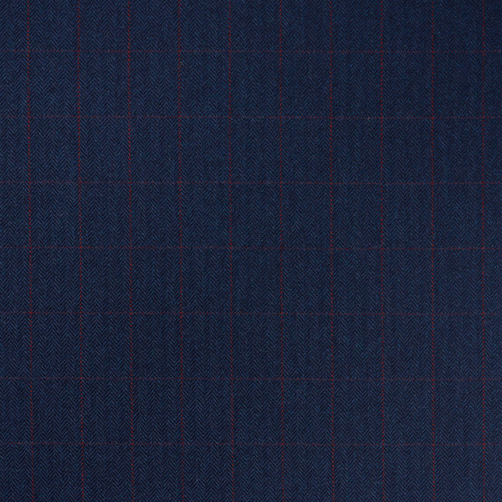 THOMPSON MERINO WINDOWPANE | Navy
