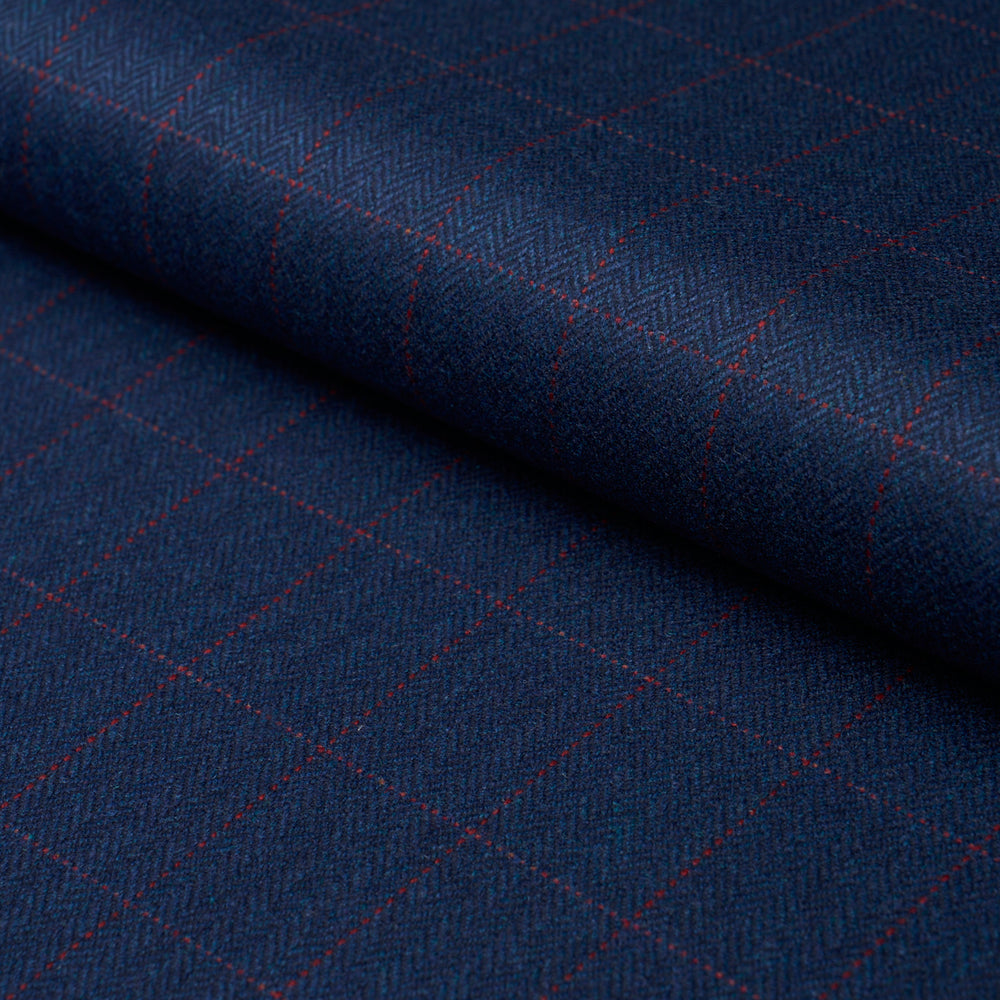 THOMPSON MERINO WINDOWPANE | Navy