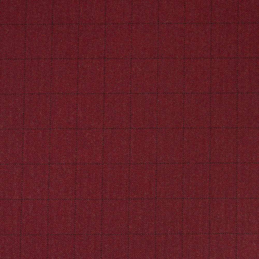 THOMPSON MERINO WINDOWPANE | Scarlet