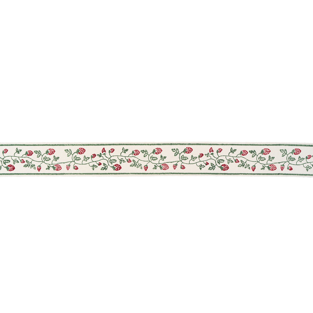 STRAWBERRY TRAIL HAND BLOCK TRIM | Dark Green