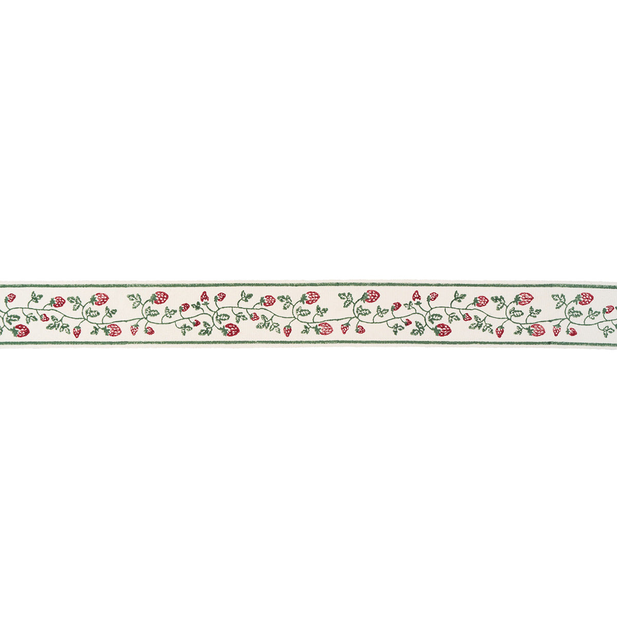 STRAWBERRY TRAIL HAND BLOCK TRIM | Dark Green