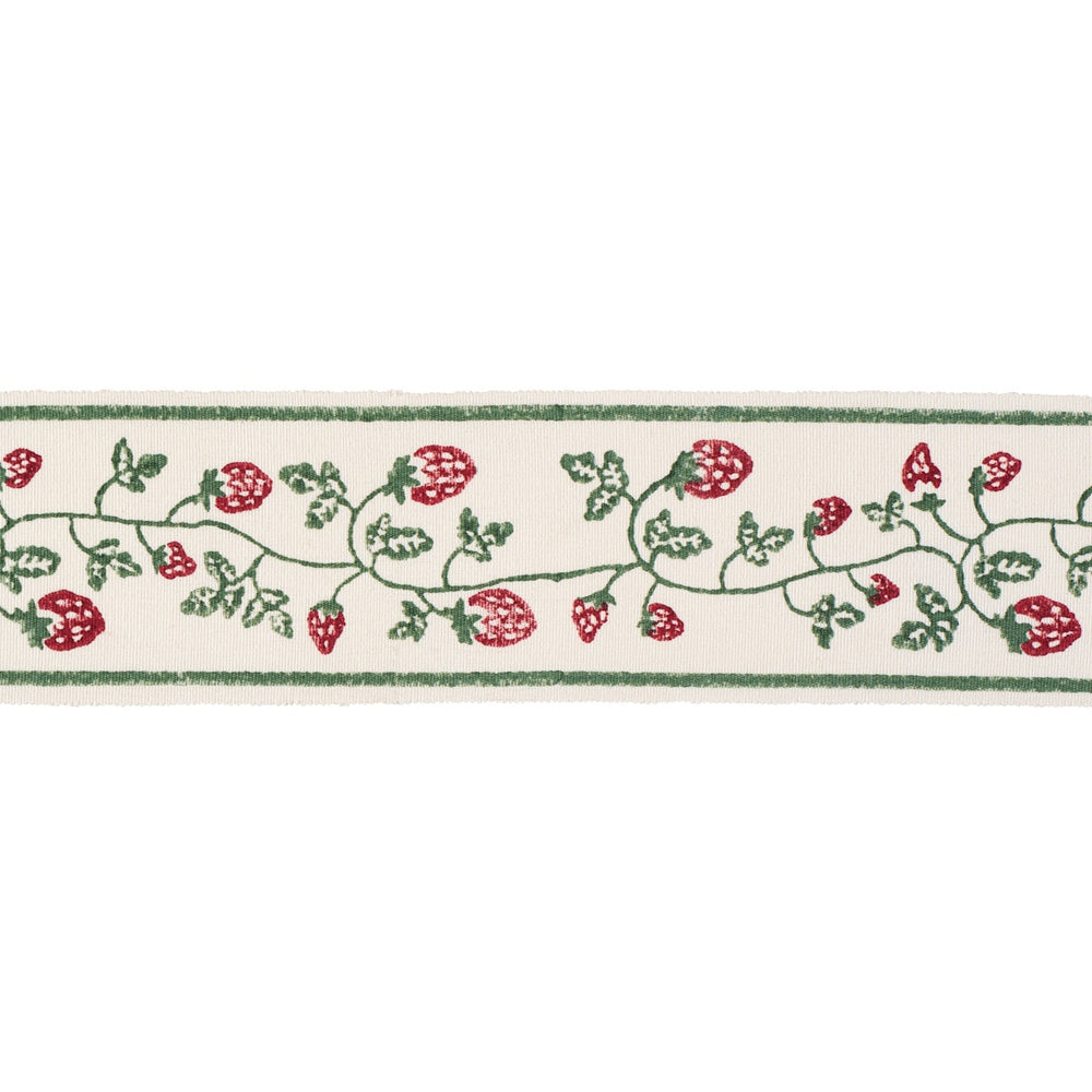STRAWBERRY TRAIL HAND BLOCK TRIM | Dark Green