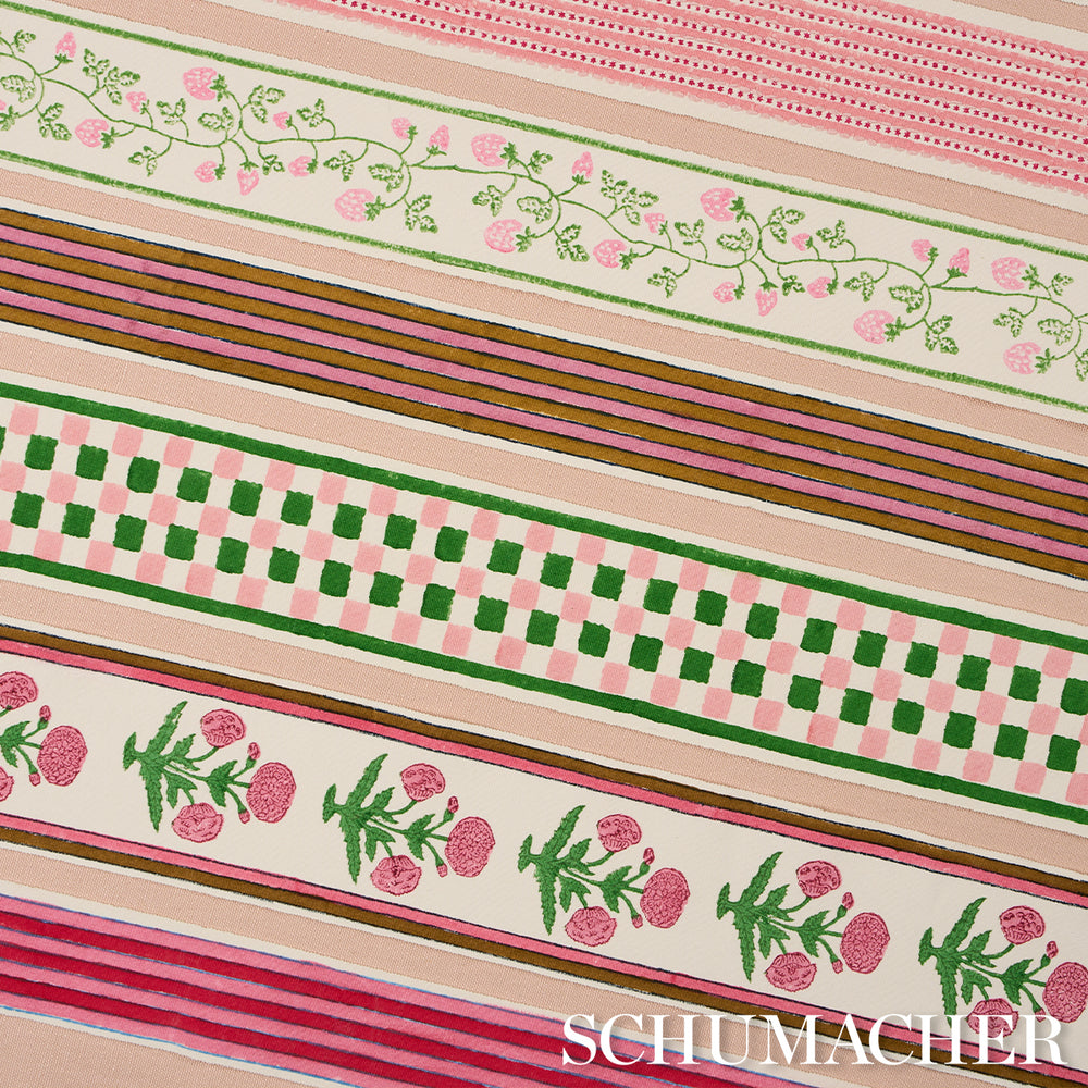 STRAWBERRY TRAIL HAND BLOCK TRIM | Green