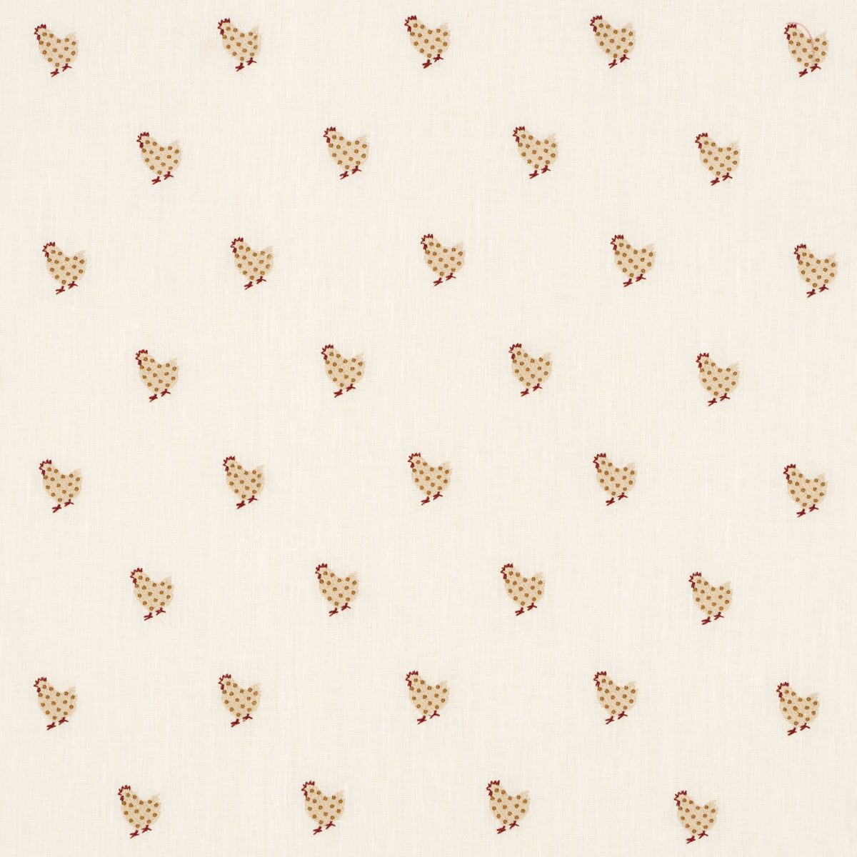 BETSY'S CHICKEN EMBROIDERY | Ivory