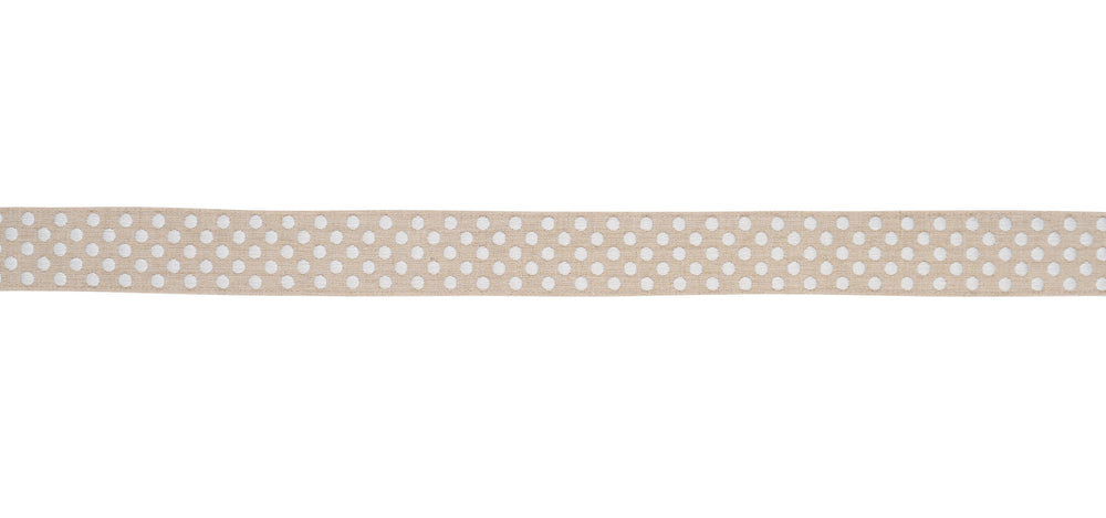 DOTTED EMBROIDERED TAPE | Natural