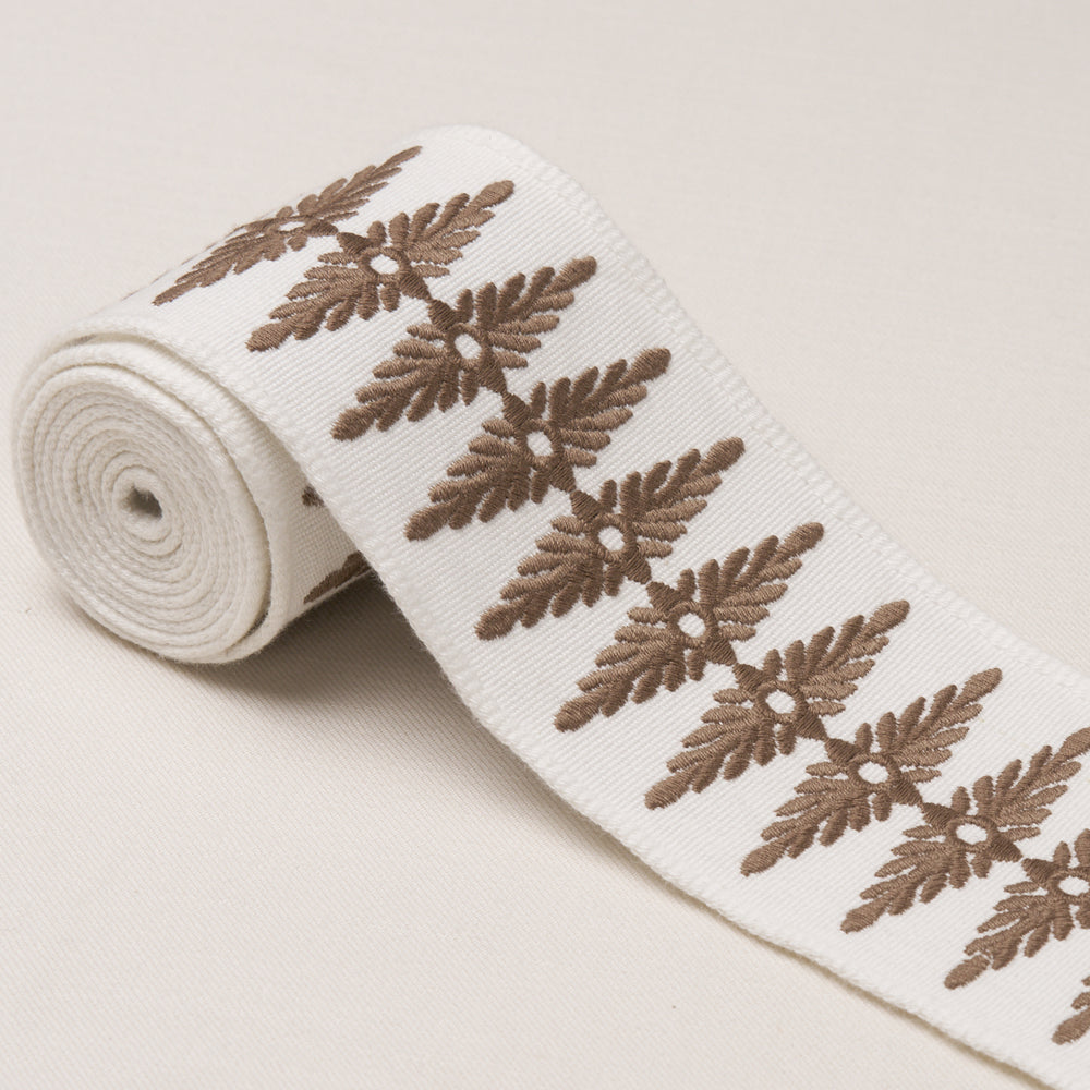 GENEVIEVE EMBROIDERED TAPE | Brown
