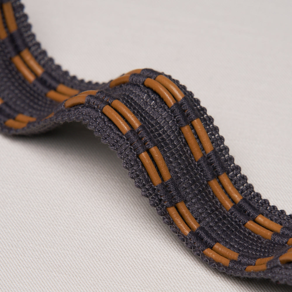 LEATHER CORD TAPE | Charcoal