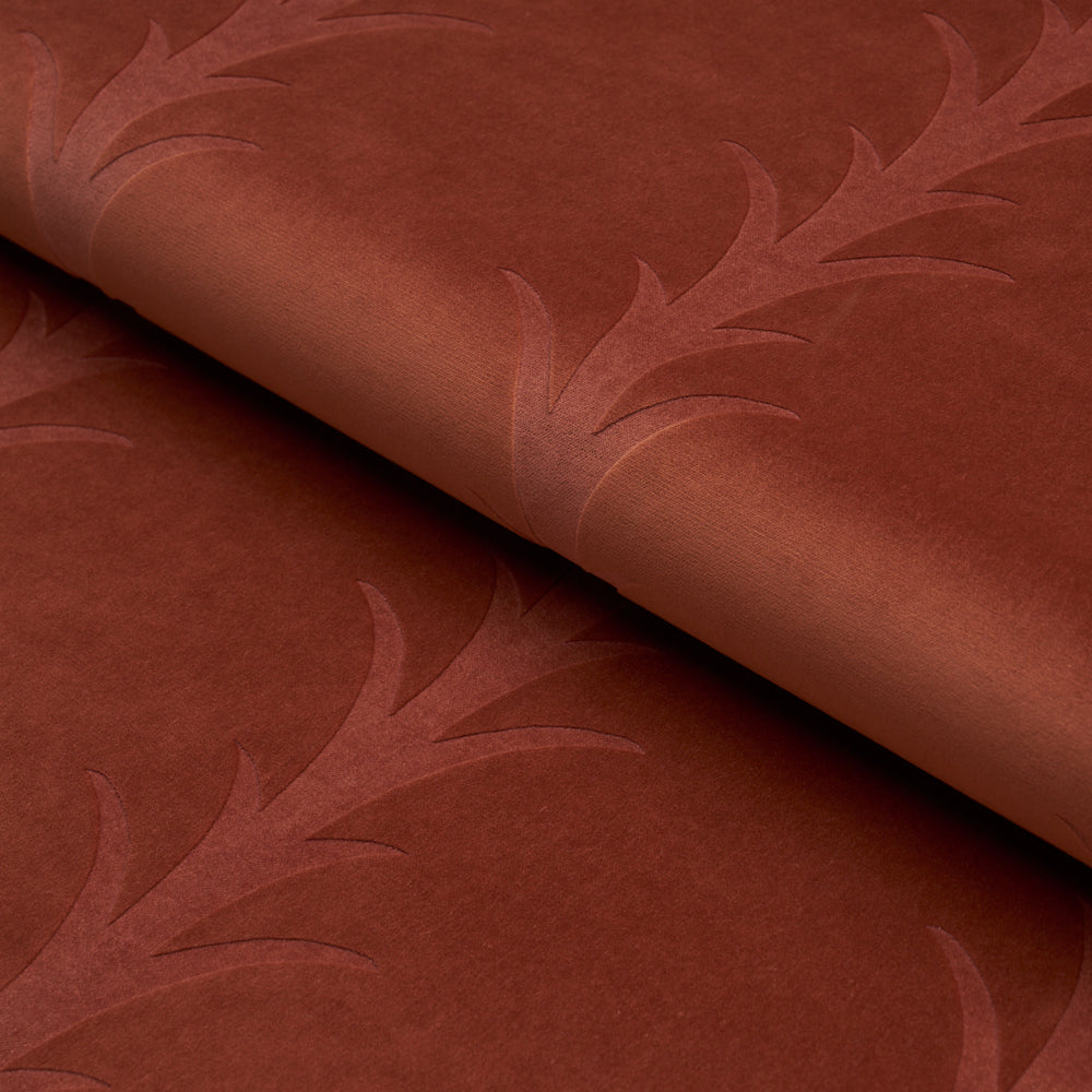 ACANTHUS STRIPE VELVET | Terracotta