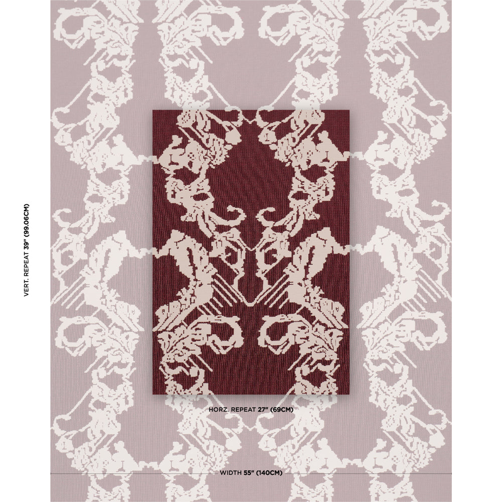 REVERSIBLE DIGITAL DAMASK | Merlot