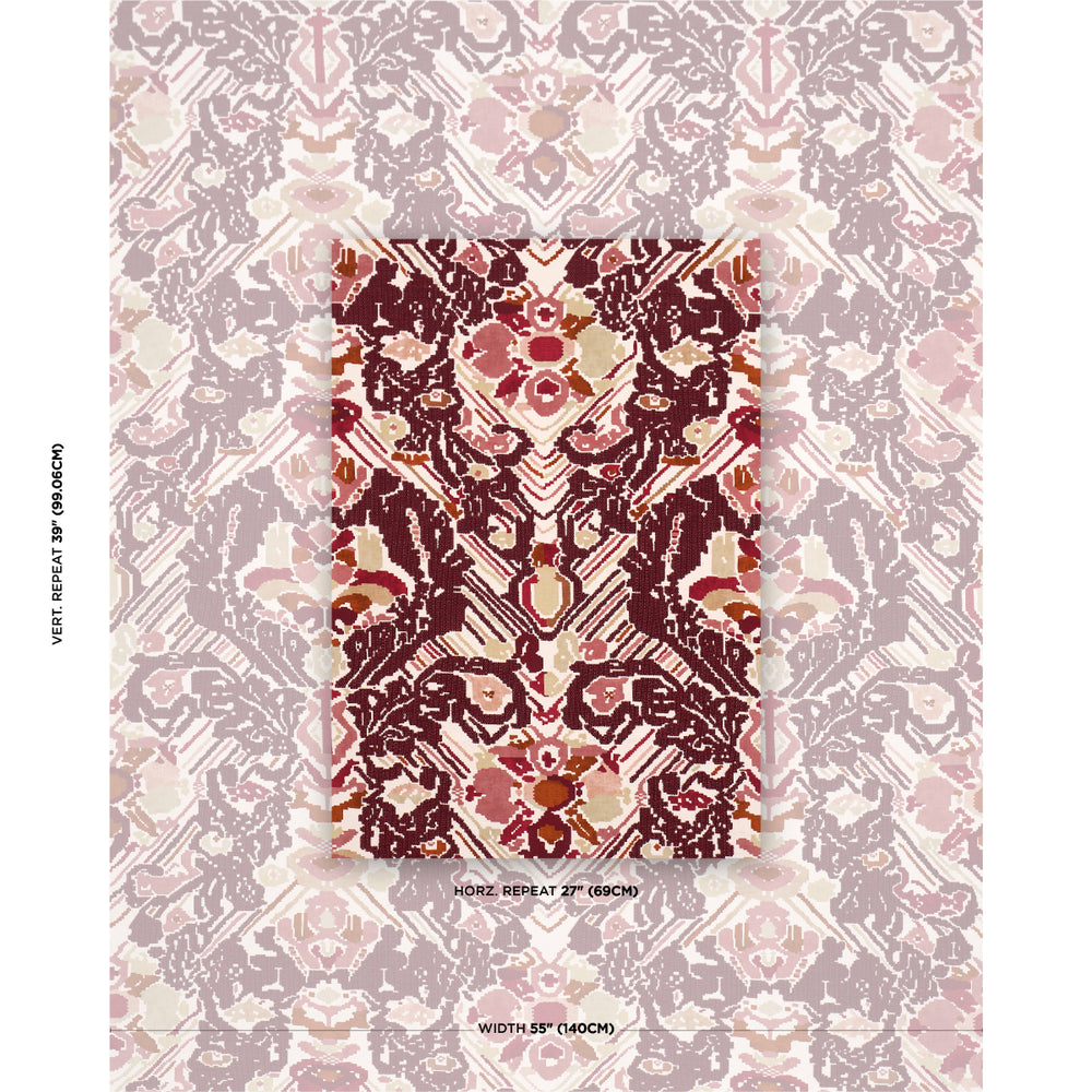 REVERSIBLE DIGITAL DAMASK | Merlot