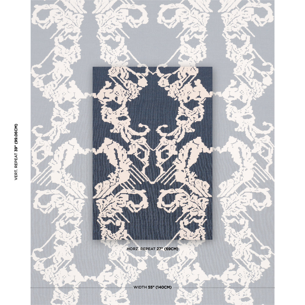 REVERSIBLE DIGITAL DAMASK | Denim