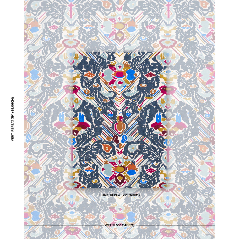 REVERSIBLE DIGITAL DAMASK | Denim