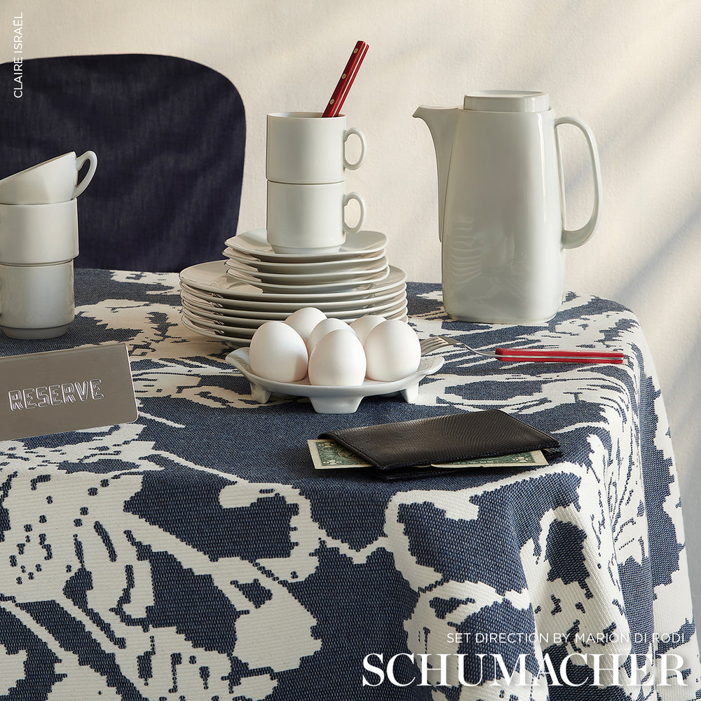 REVERSIBLE DIGITAL DAMASK | Denim