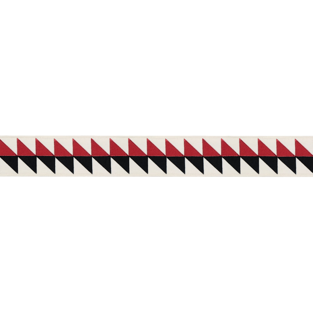 QUILTED DIAMOND TAPE | Black & Red