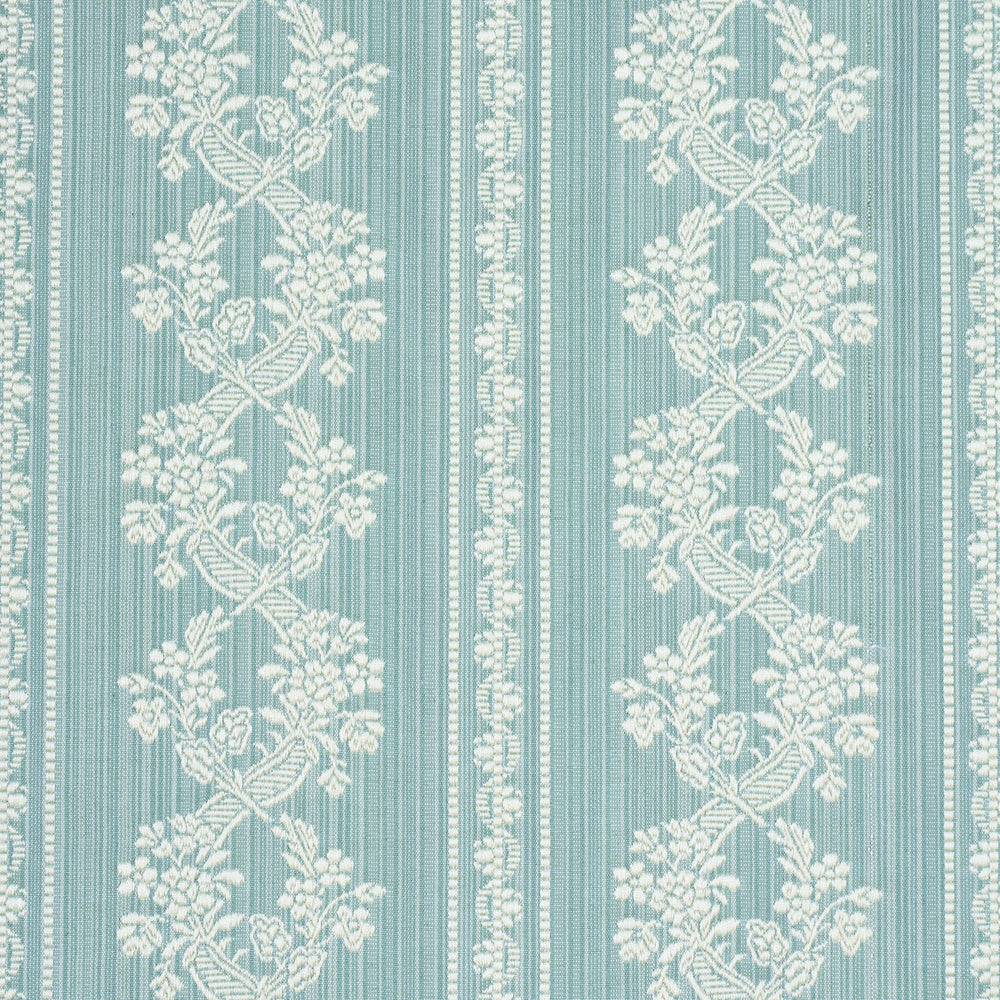 CLARENCE FLORAL STRIPE | Aquamarine