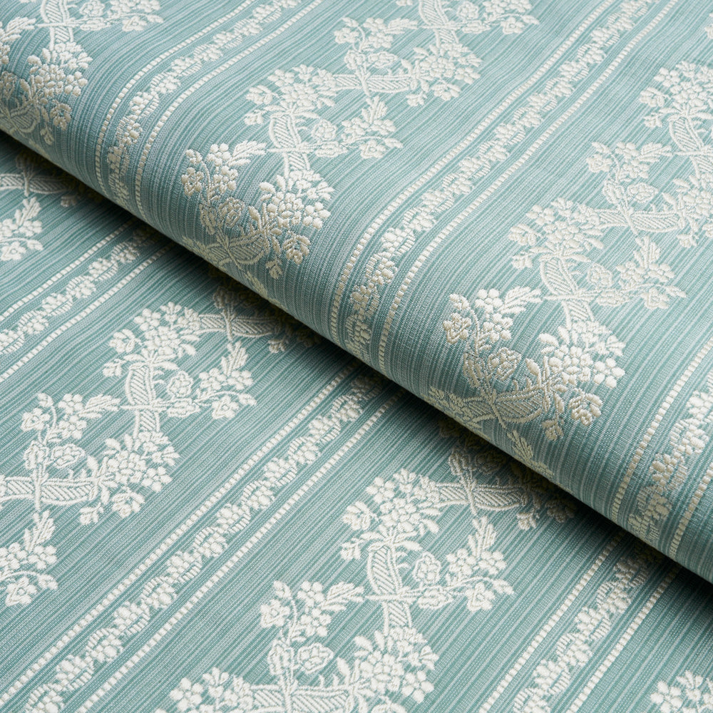 CLARENCE FLORAL STRIPE | Aquamarine