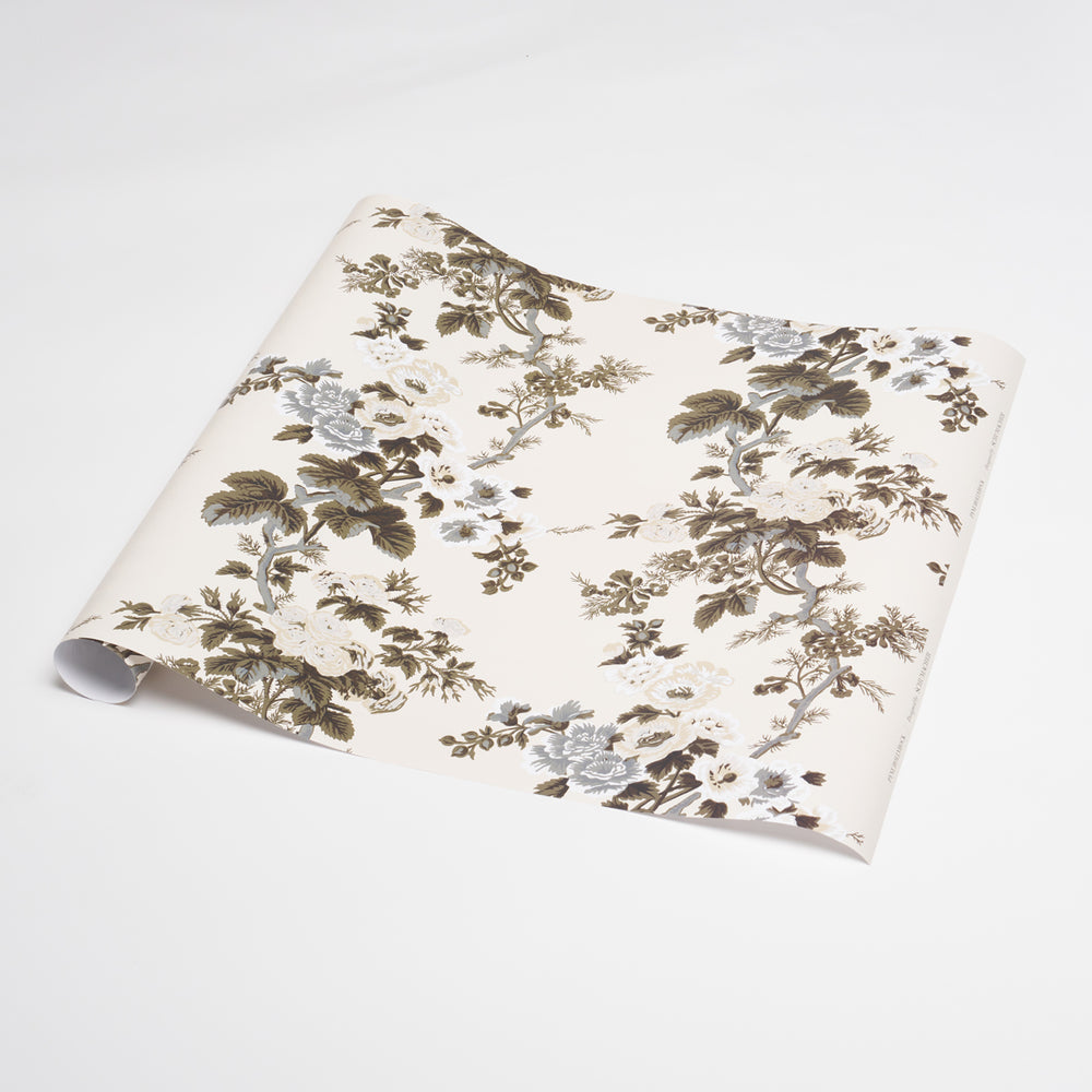 Pyne Hollyhock Wrapping Paper - Charcoal