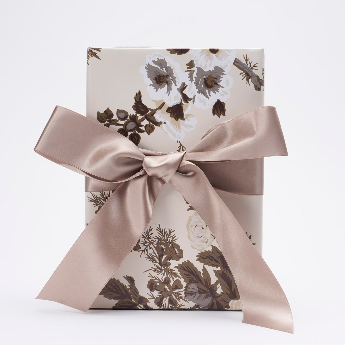 Pyne Hollyhock Wrapping Paper - Charcoal