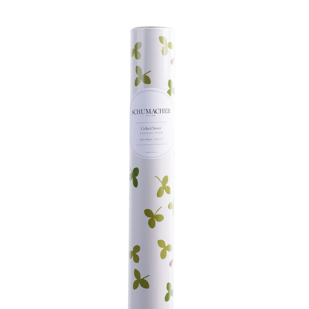 Celia Clover Wrapping Paper - Ivory