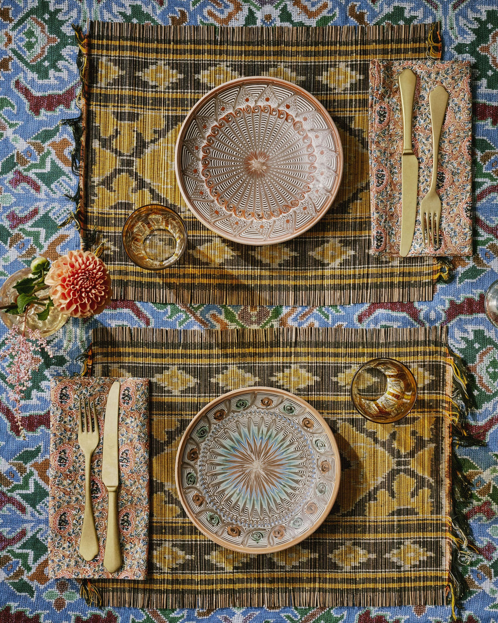 Cabana | Ikat Placemat Yellow, set of 2