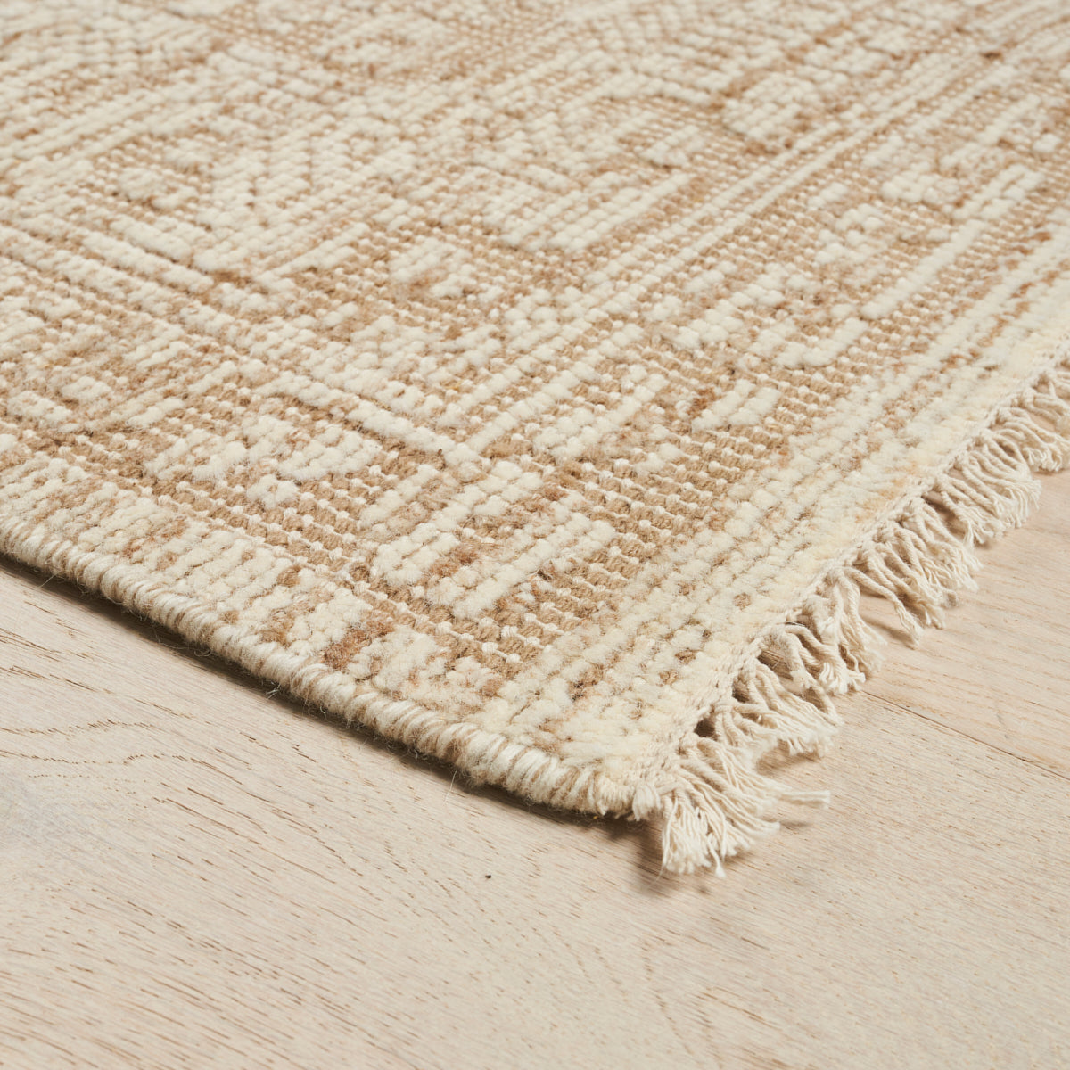 ANKARA HAND-KNOTTED WOOL RUG | Sand
