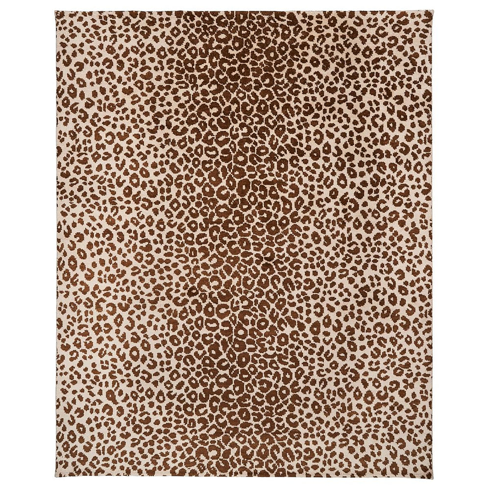 Tappeto iconico leopardato annodato a mano | Marrone