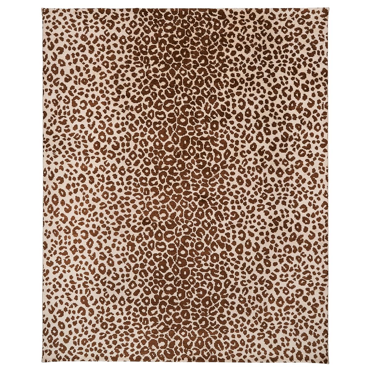 Tappeto iconico leopardato annodato a mano | Marrone