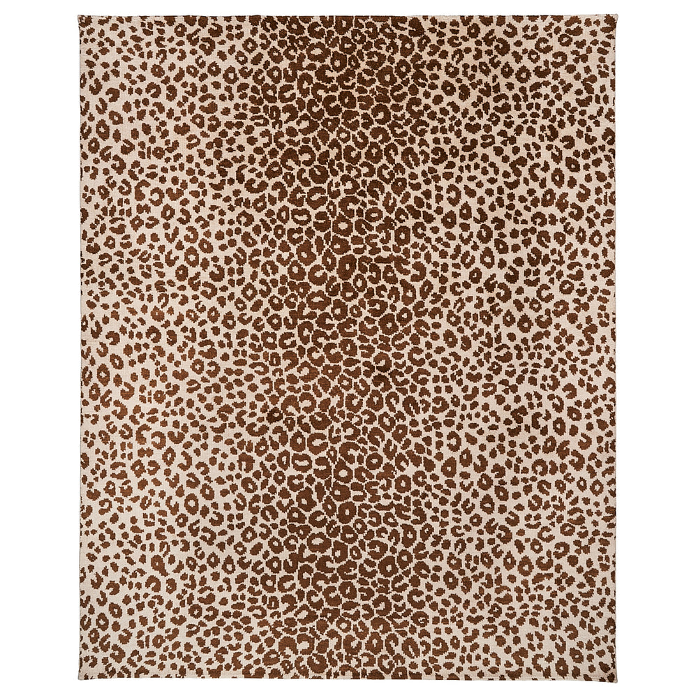Tappeto iconico leopardato annodato a mano | Marrone