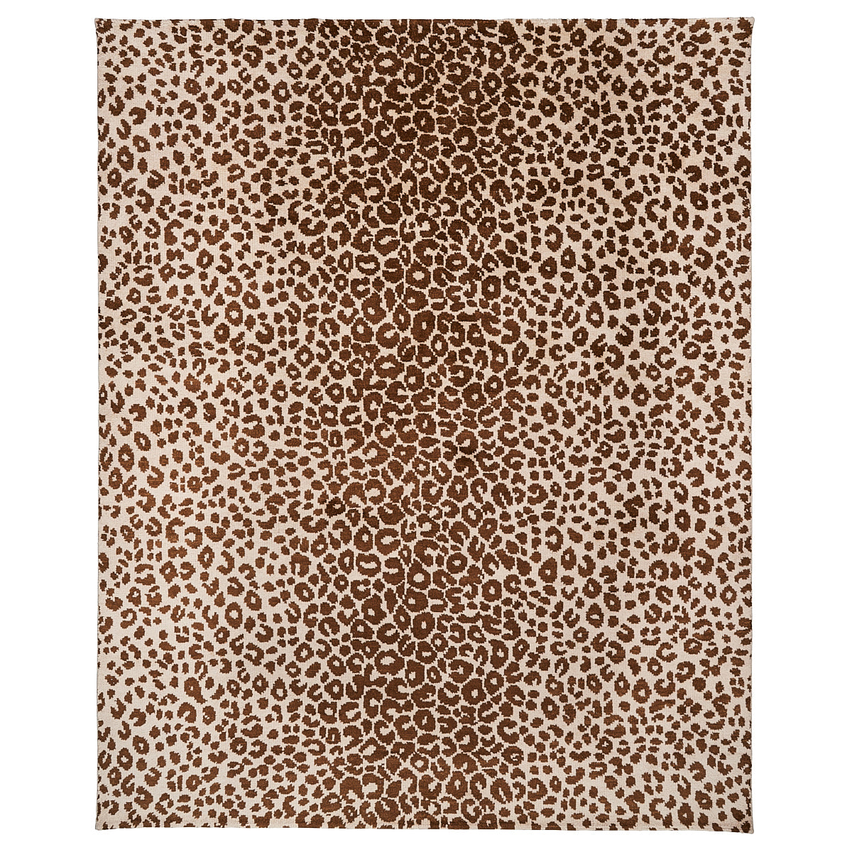 Tappeto iconico leopardato annodato a mano | Marrone
