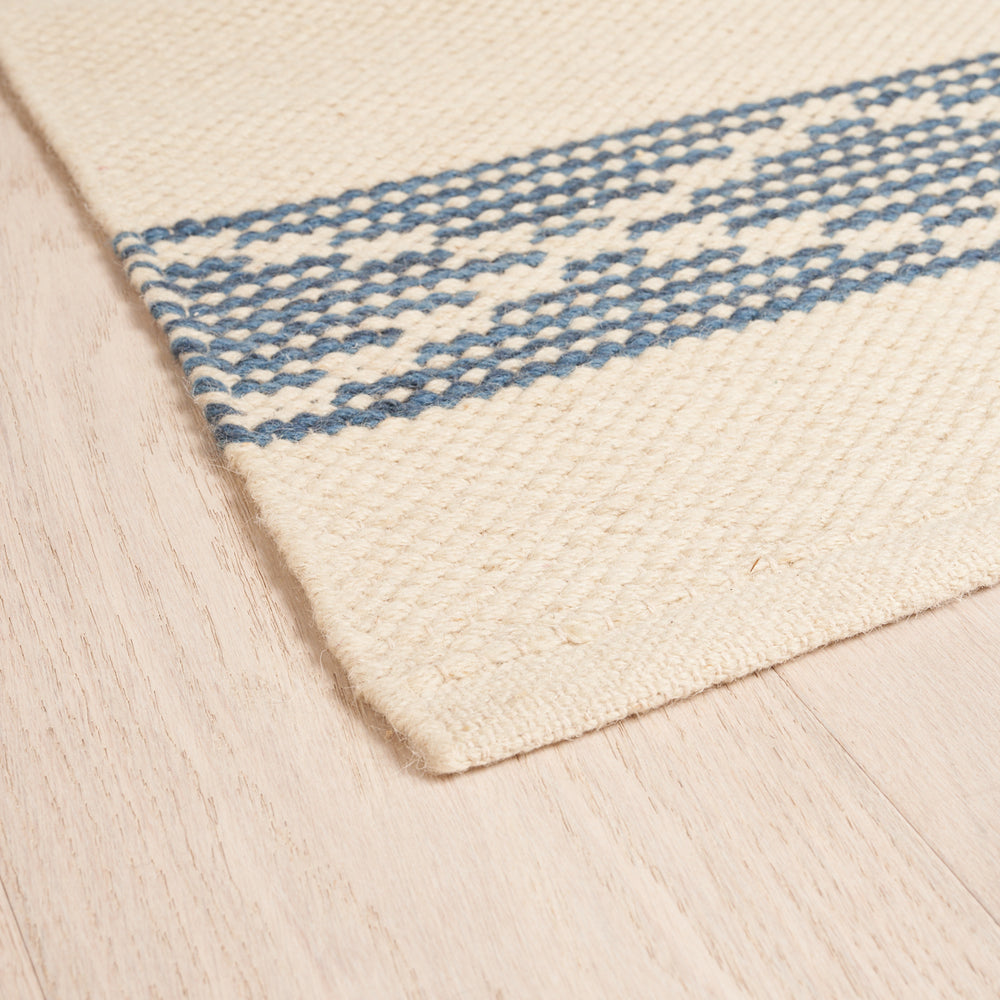 Tappeto a righe Sequoia | Blu
