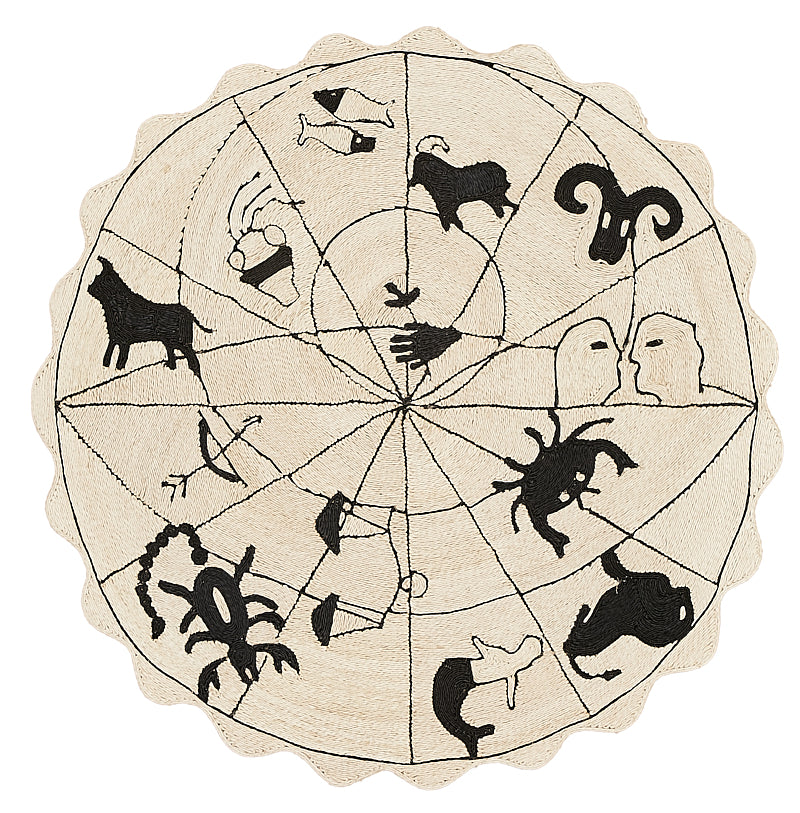 Astrologia Rug | Natural/Black